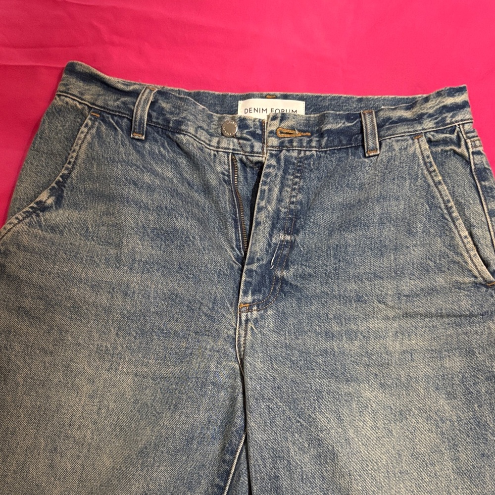 Denim Forum woman’s  Light Blue The ‘90s Trouser Lo-rise